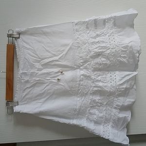 Women's 100% Cotton White Skirt